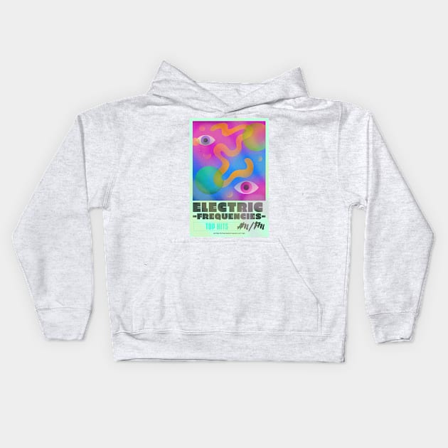 Electric Frequencies - Double Vision Kids Hoodie by Bands Unknown